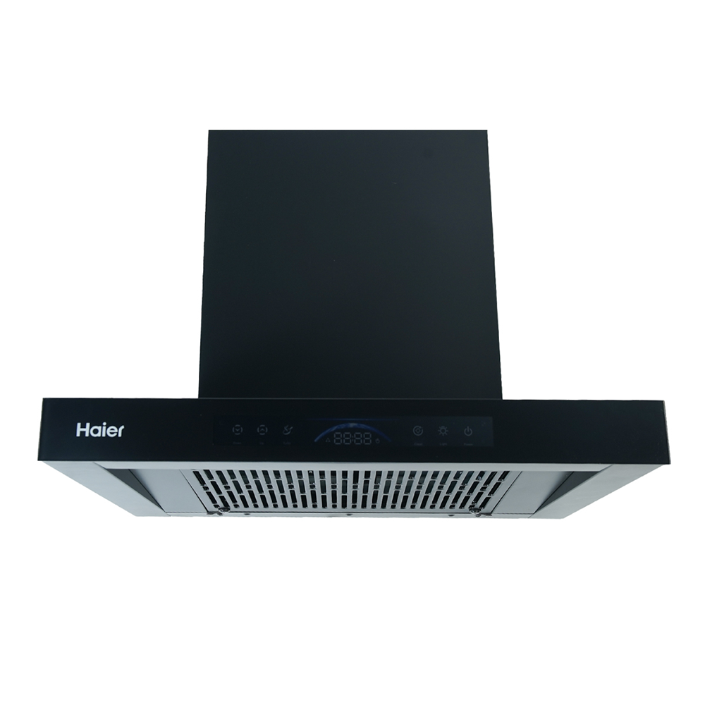 Haier Coloured User Pannel with1600 m&sup3;h Suction Power Heat Auto Clean Filterless Chimney
